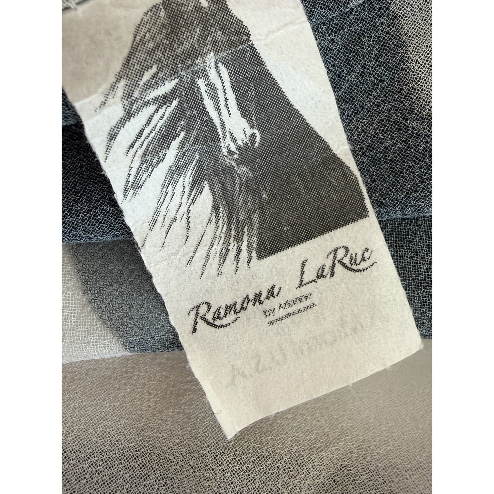 $265 Ramona LaRue By Arianne Erte Zebra Chiffon Kaftan OS Maxi Cover Up Miami - Picture 7 of 11